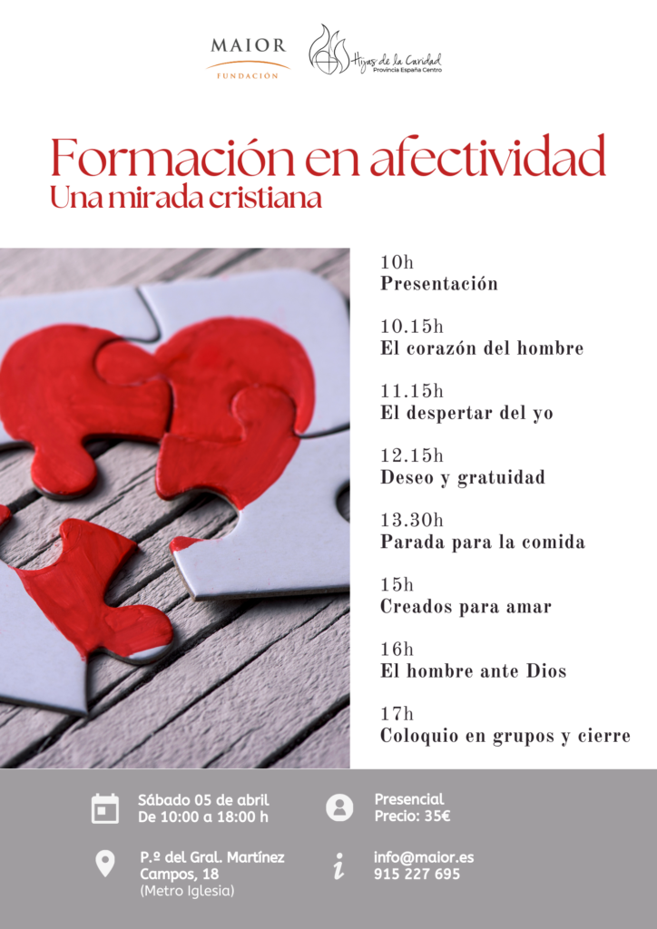 Programa de la jornada de formación en afectividad 2025 - Fundación Maior